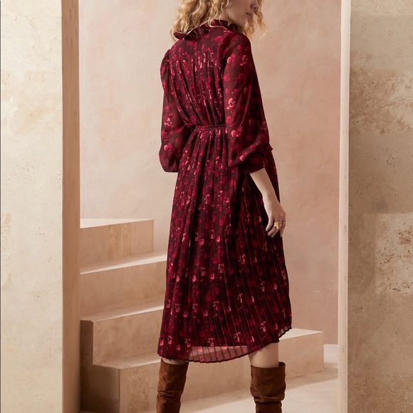 Banana Republic Chiffon Pleated Maxi Dress - Picture 2 of 4